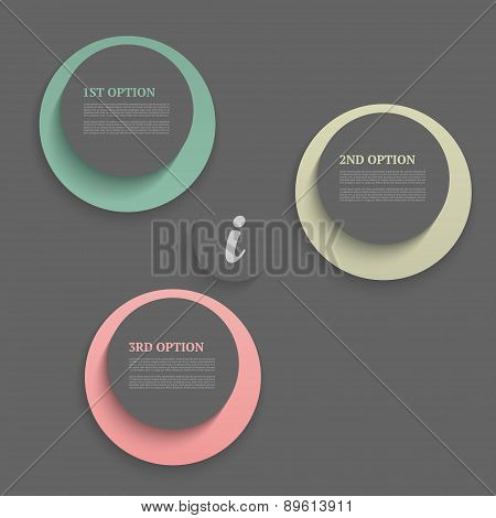 Infographics design template. Business concept with 3 options.