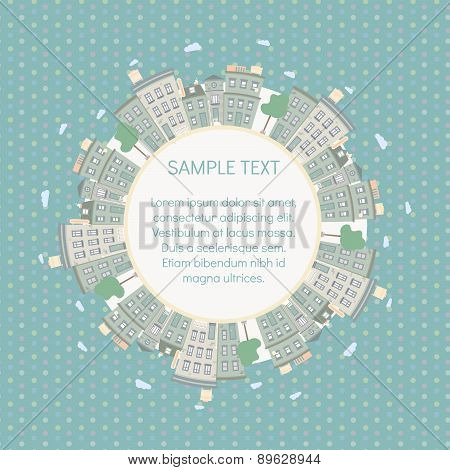 Circle Cityscape Frame Background