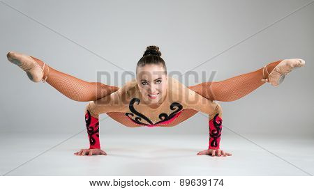 Beautiful Young Woman Limber Exerciser