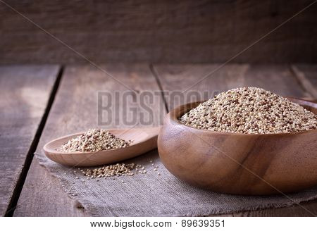Quinoa On The Wooden Desk