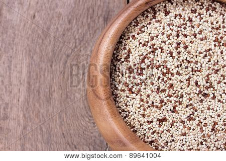 Quinoa On The Wooden Desk