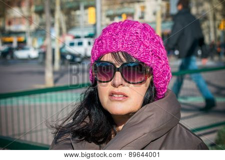 woman sitting on a bench