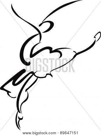 Woman loves to dance.