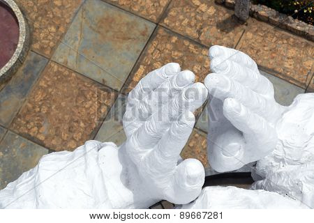 Large White Hands