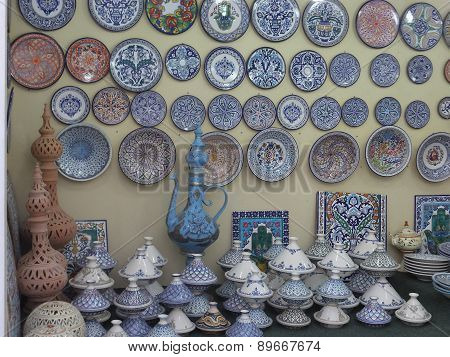 Tunisian pottery at Global Village in Dubai, UAE