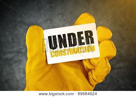Under Construction On Business Card