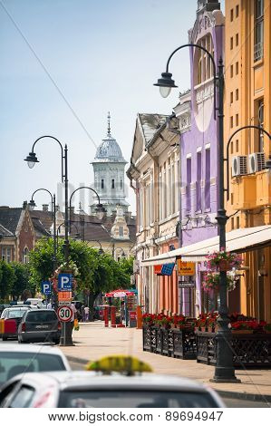 Turda Old City Center View