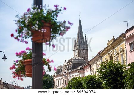 Turda Old City Center View