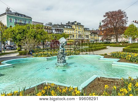 Statue The Gnome In Gmunden, Austria