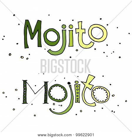 vector illustration of cocktail mojito