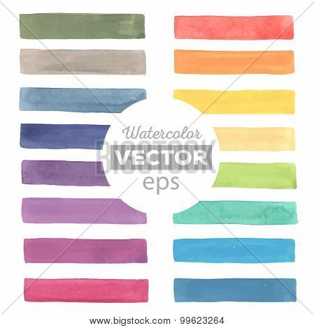 Watercolor rainbow stripes
