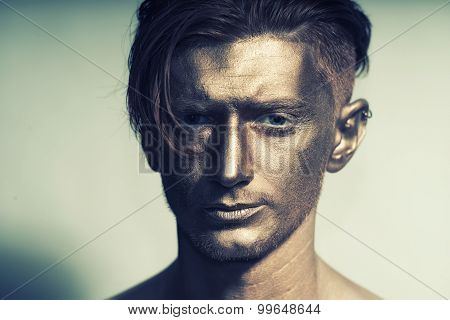Man With Bronze Face