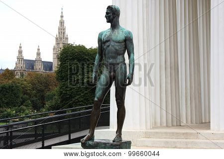 Theseus Temple Ans Statue In The Volksgarten, Vienna
