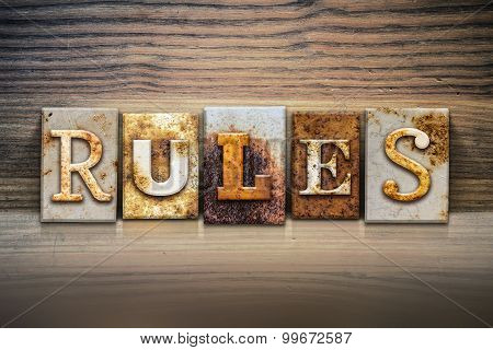 Rules Concept Letterpress Theme