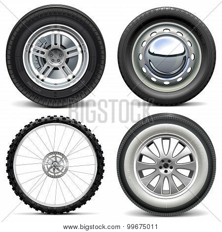 Vector Vehicle Wheels