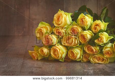 Bouquet Of Yellow Roses.