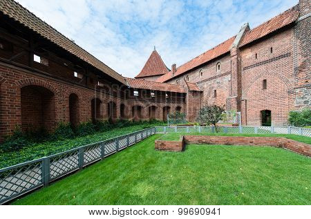 The fragment of castle of Teutonic order in Malbork.