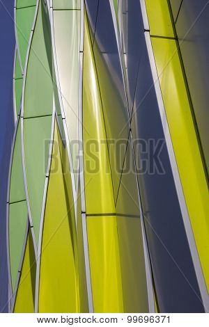 Green, Yellow And Silver Curves Of The University Hospital In Groningen