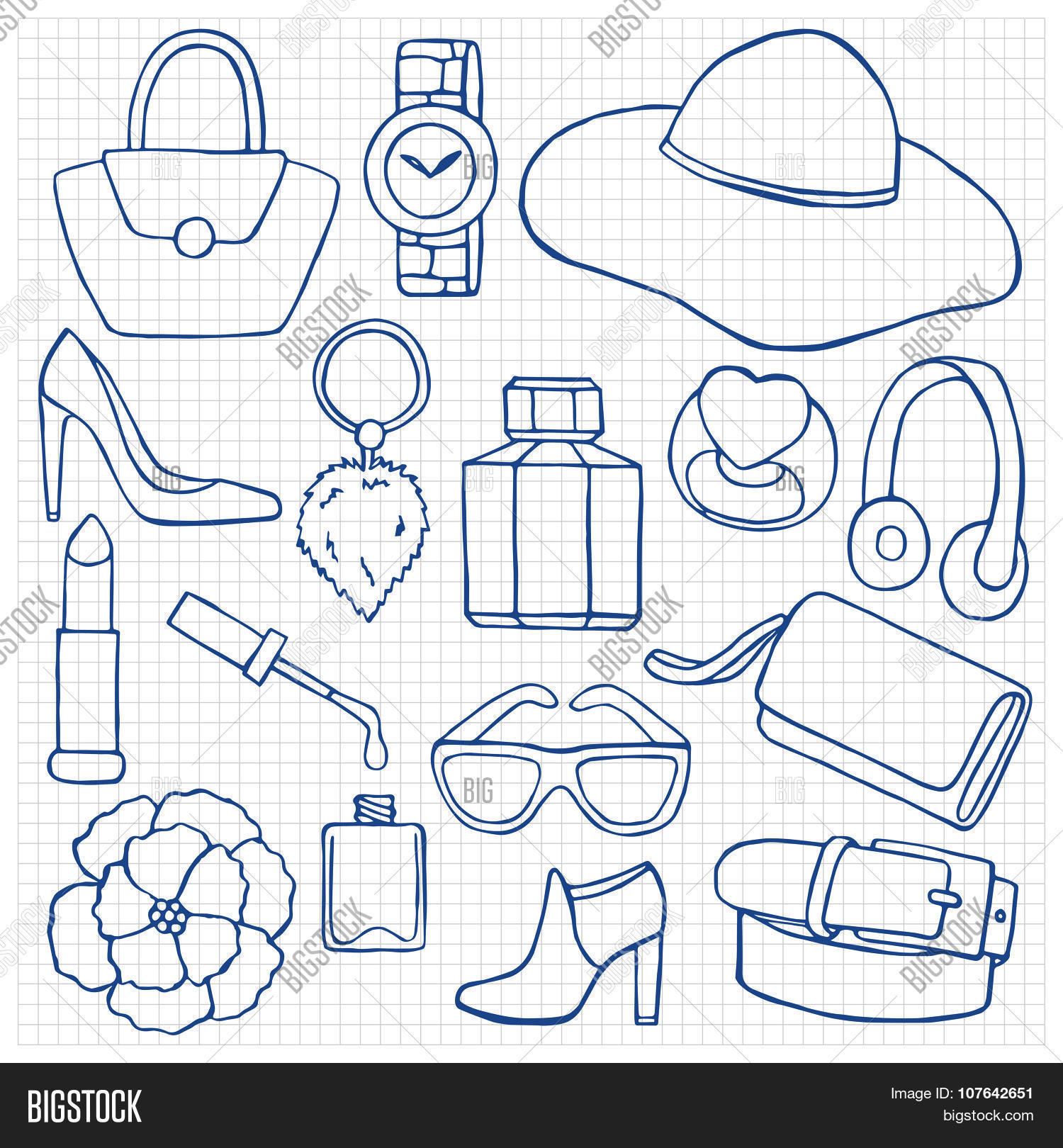 Woman Accessories Set Vector & Photo (Free Trial) Bigstock