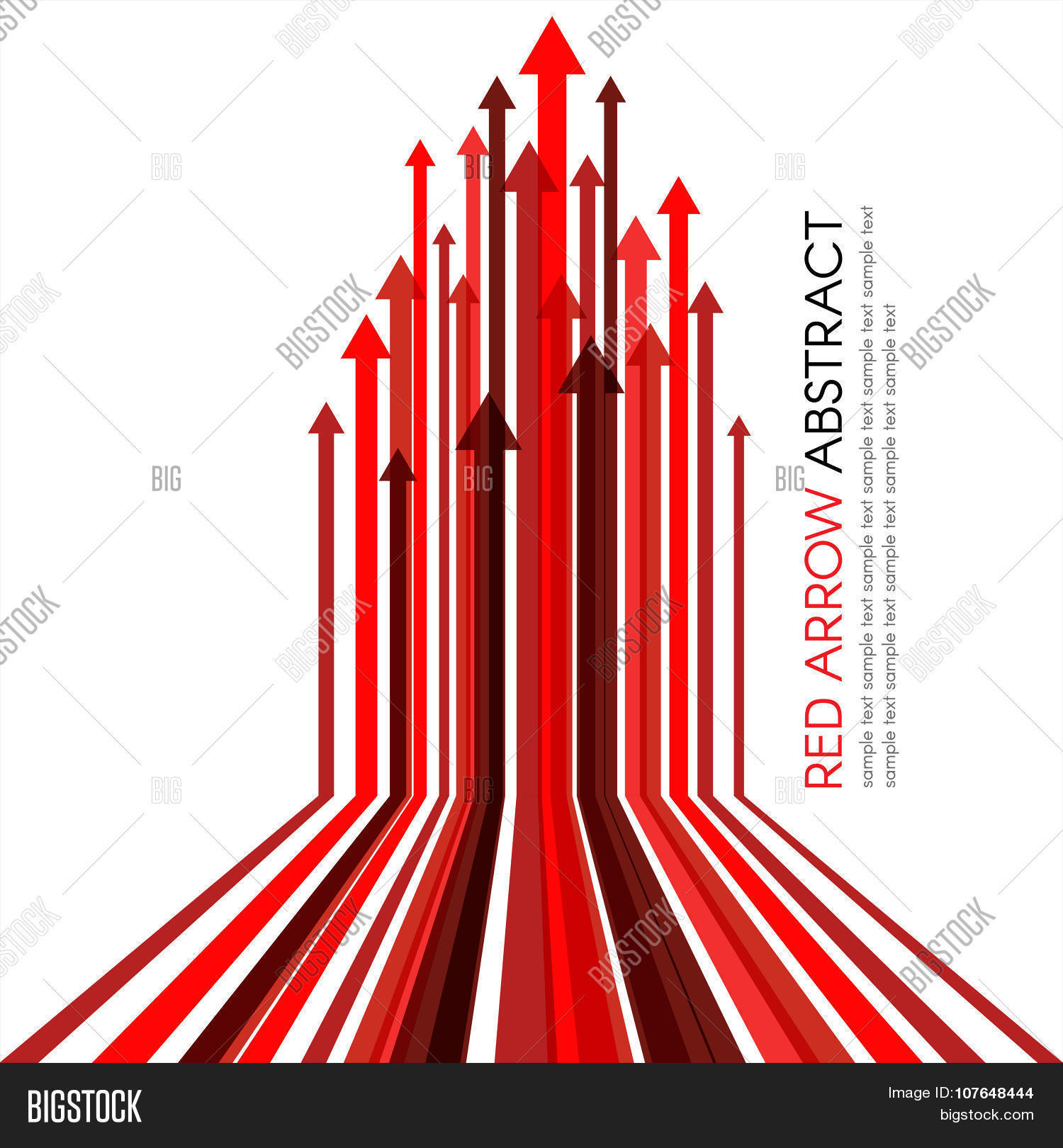 Red Arrow Line Upper Vector & Photo (Free Trial) | Bigstock