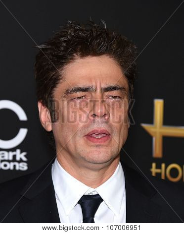 LOS ANGELES - NOV 1:  Benicio Del Toro arrives to the Hollywood Film Awards 2015 on November 1, 2015 in Hollywood, CA.                