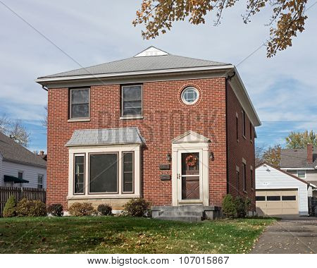Empty Modest Brick House