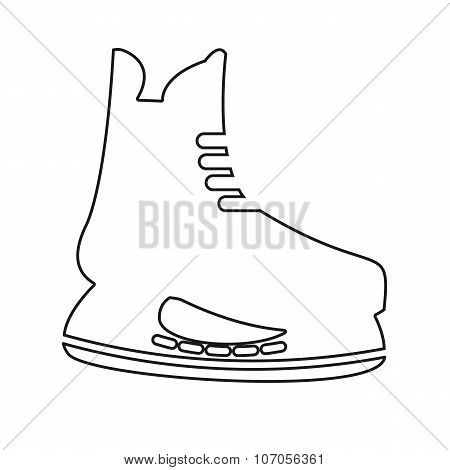 vector icon set of mens hockey skates