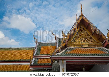 Detail At Temple In Bangkok, Thailand