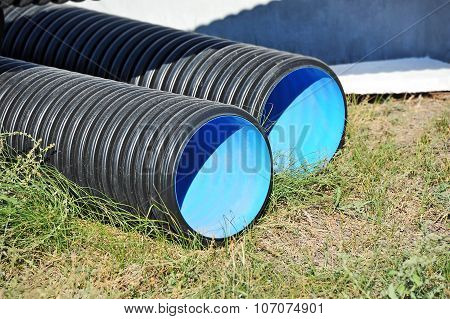 Stacked PVC pipe