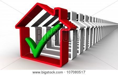 The choice of real estate. Concept