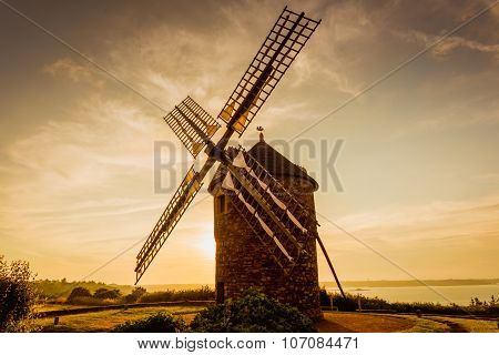 old Dol de Bretagne windmill Brittany France