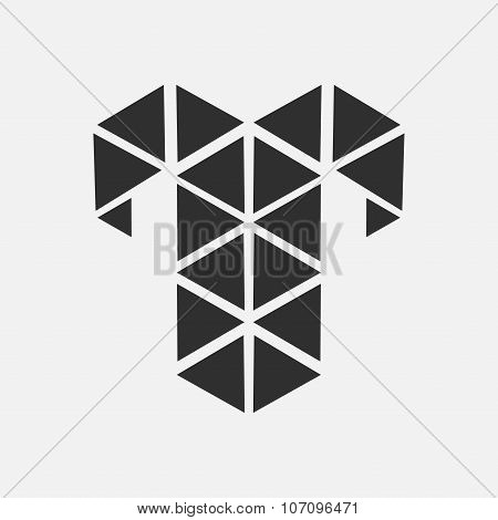 Geometric Zodiac Sign Design Silhouette.aries.vector Illustration