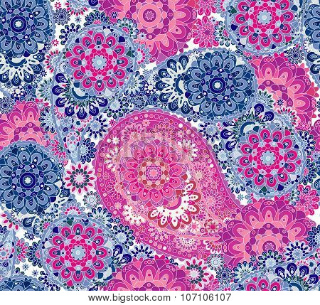 India ornament paisley and mehndi designs