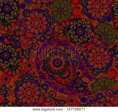India ornament paisley and mehndi designs