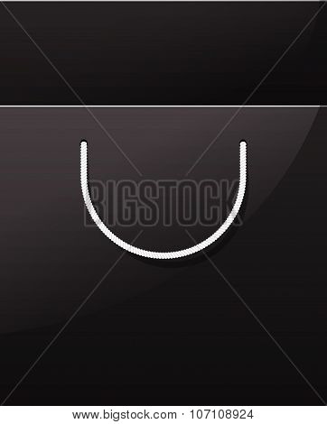 Shopping realistic bag background. Package from store.