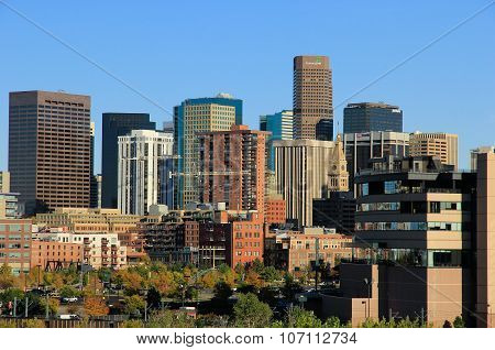 Denver, Usa - October, 19: Skyline Of Denver On October 19, 2013  In Colorado, Usa.  Denver Is The M