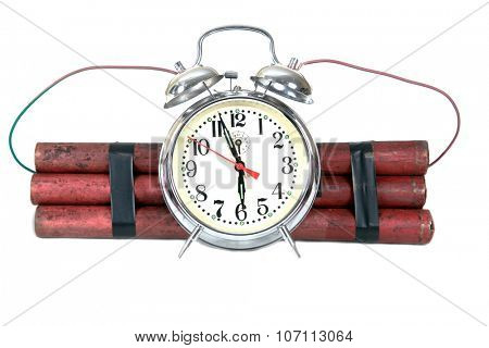 Dynamite Bomb with a clock set to explode at 6:00