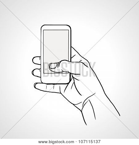 Hand Holding Mobile
