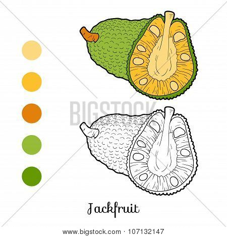 Coloring Book For Children: Fruits And Vegetables (jackfruit)