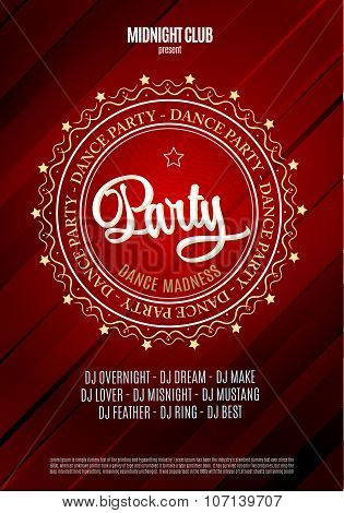 Dance party, poster and flyer background.