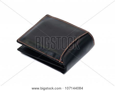 black wallet on white background