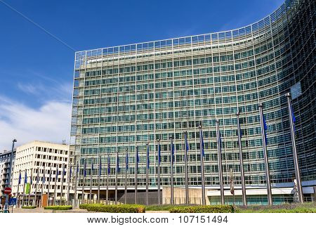 Berlaymont Building Of European Comission In Brussels