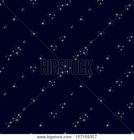 Starry sky seamless pattern