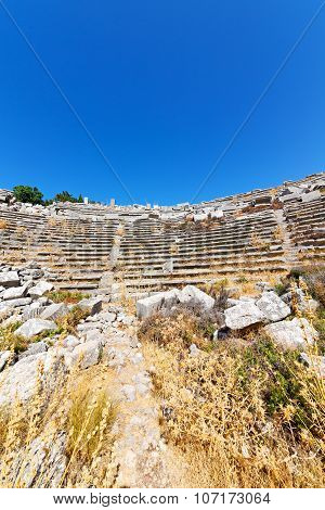 The Old  Temple And Theatre In Termessos Antalya
