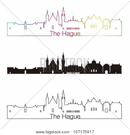 The Hague V2 Skyline Linear Style With Rainbow