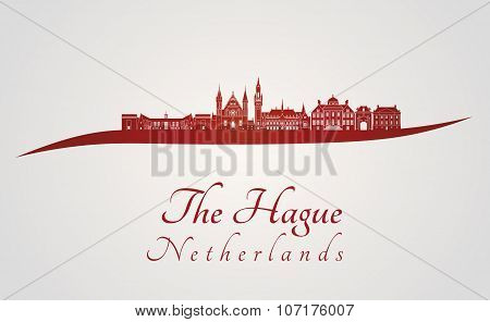 The Hague V2 Skyline In Red