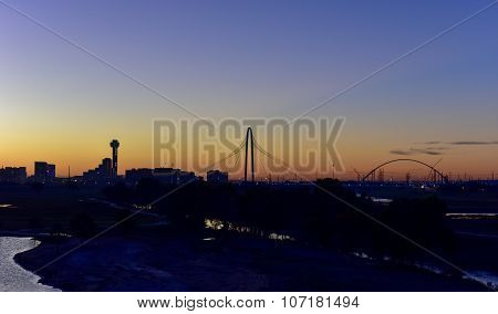 Dallas Skyline At Sunrise