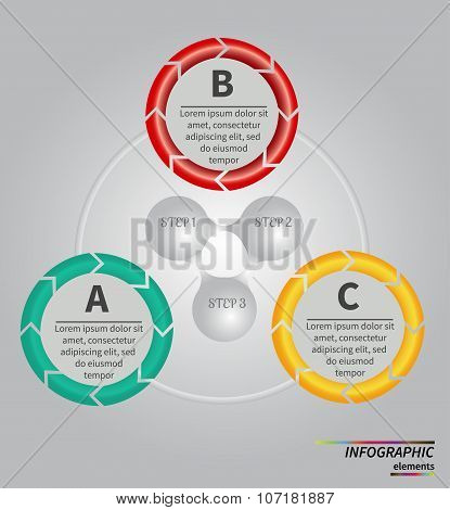 Vector  Template for cycle diagram, graph, presentation and round chart