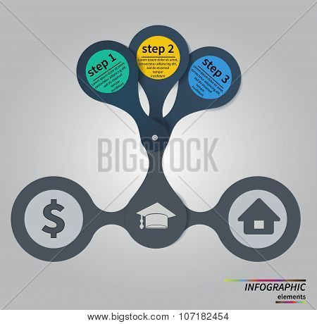 Vector  Template for cycle diagram, graph, presentation and round chart