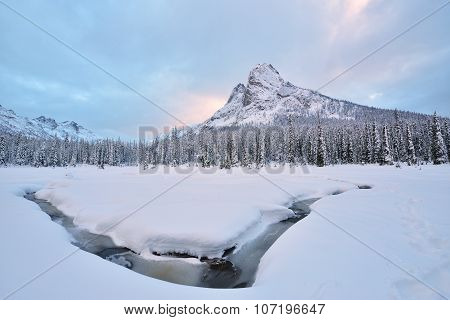 Early Winter Snow Covered Liberty Bell Mountain